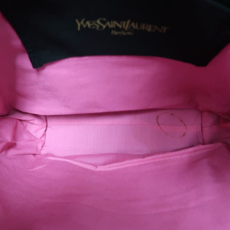 YSL Saint Laurent Logo Canvas Tote Bag Black