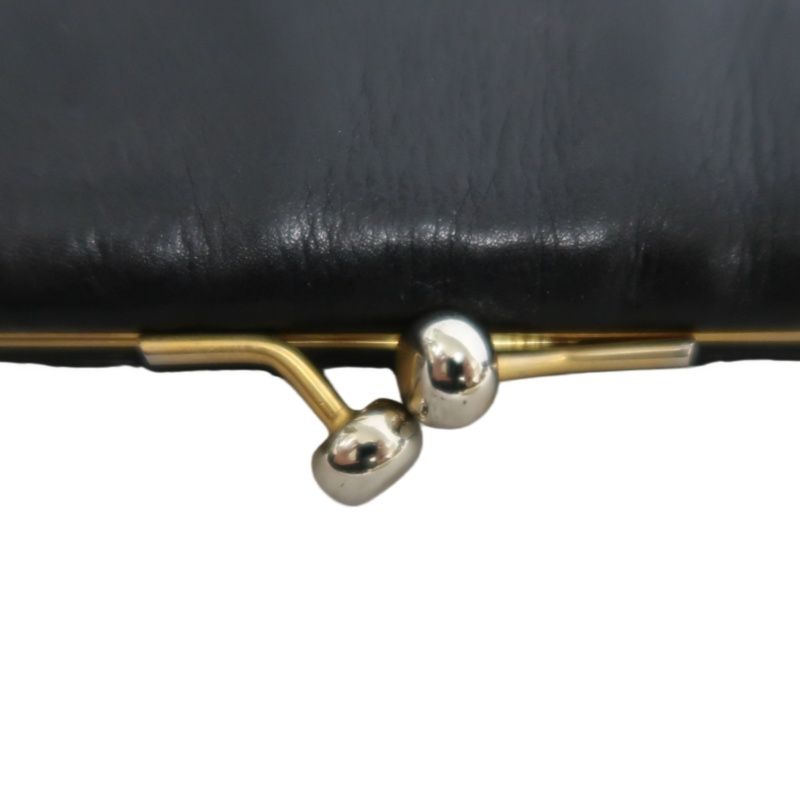 CELINE Vintage Frame Shoulder Bag Leather Black with Gold Hardware