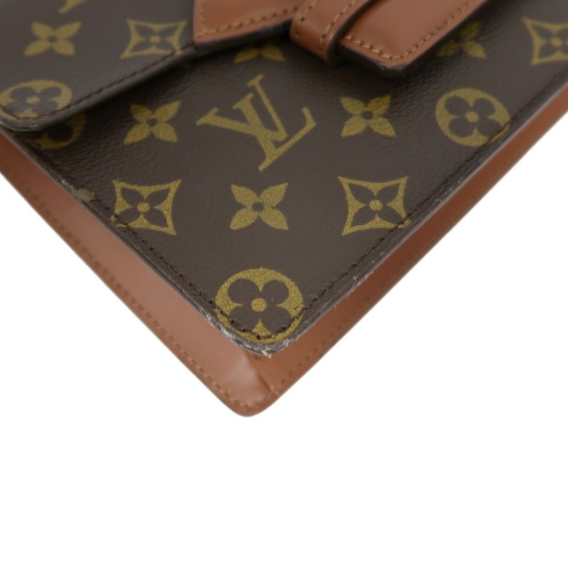 LOUIS VUITTON Monogram Chantilly Clutch Bag Brown