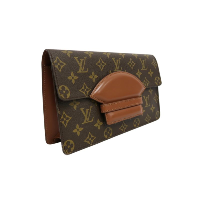 LOUIS VUITTON Monogram Chantilly Clutch Bag Brown