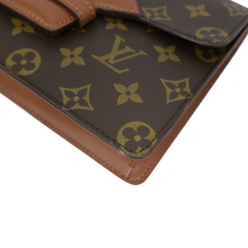 LOUIS VUITTON Monogram Chantilly Clutch Bag Brown