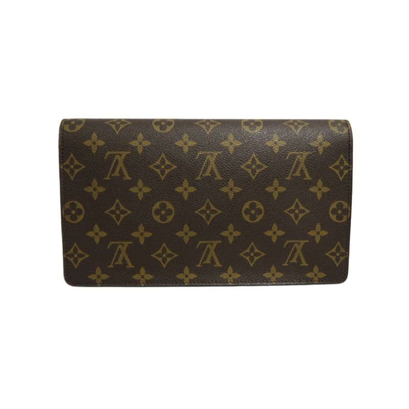 LOUIS VUITTON Monogram Chantilly Clutch Bag Brown