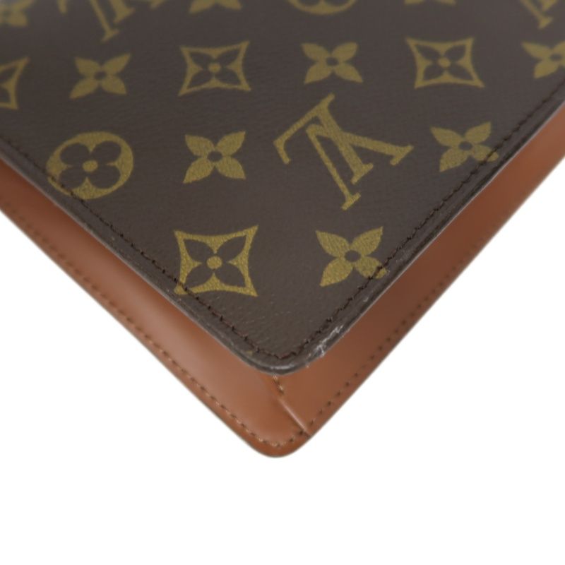 LOUIS VUITTON Monogram Chantilly Clutch Bag Brown