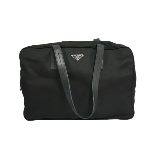 PRADA Black Nylon Mini Boston Shoulder Bag