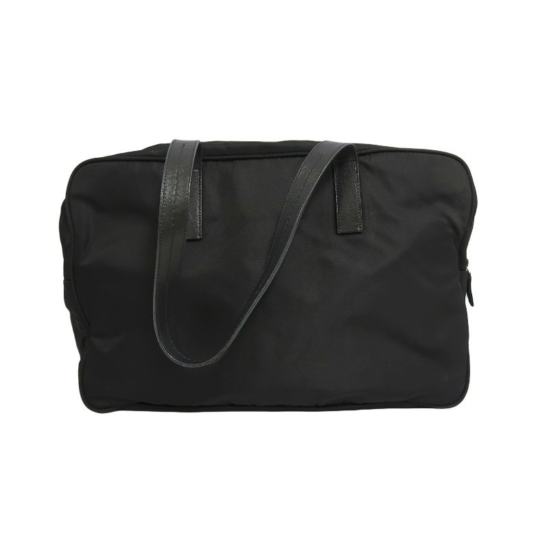 PRADA Black Nylon Mini Boston Shoulder Bag