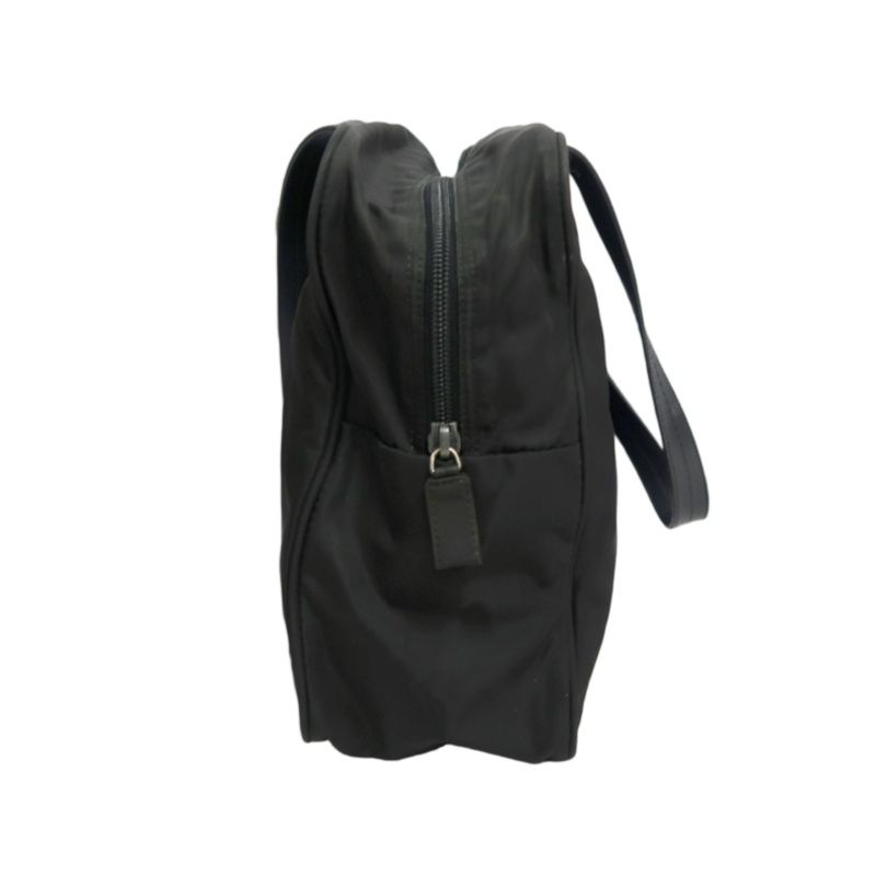 PRADA Black Nylon Mini Boston Shoulder Bag
