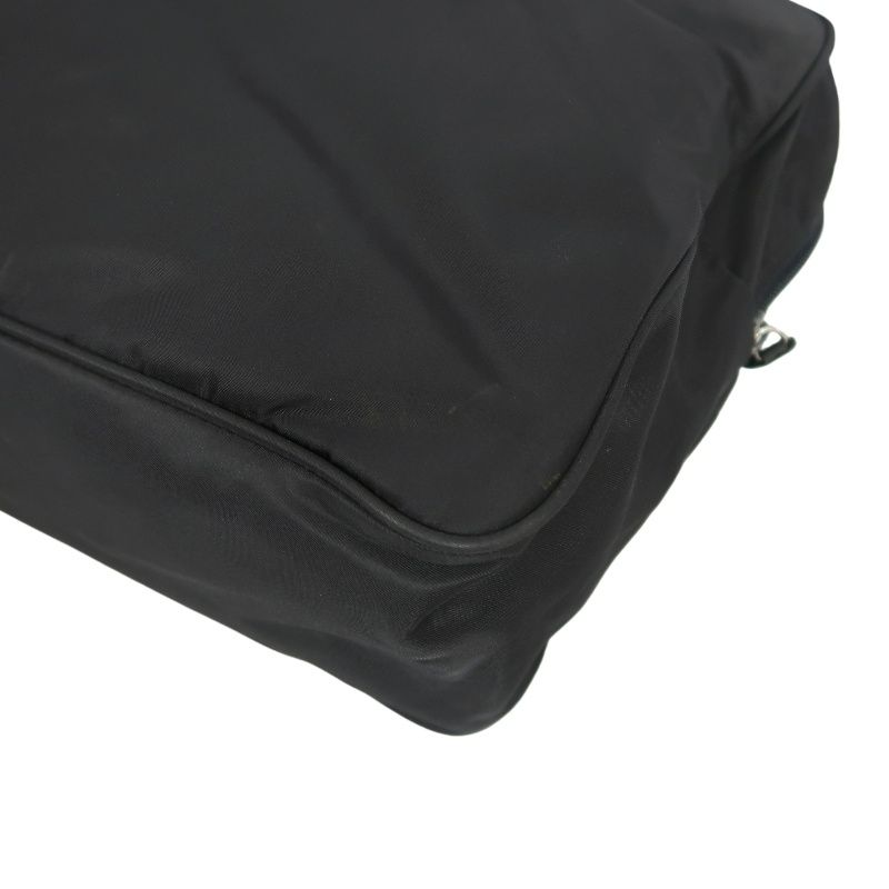 PRADA Black Nylon Mini Boston Shoulder Bag