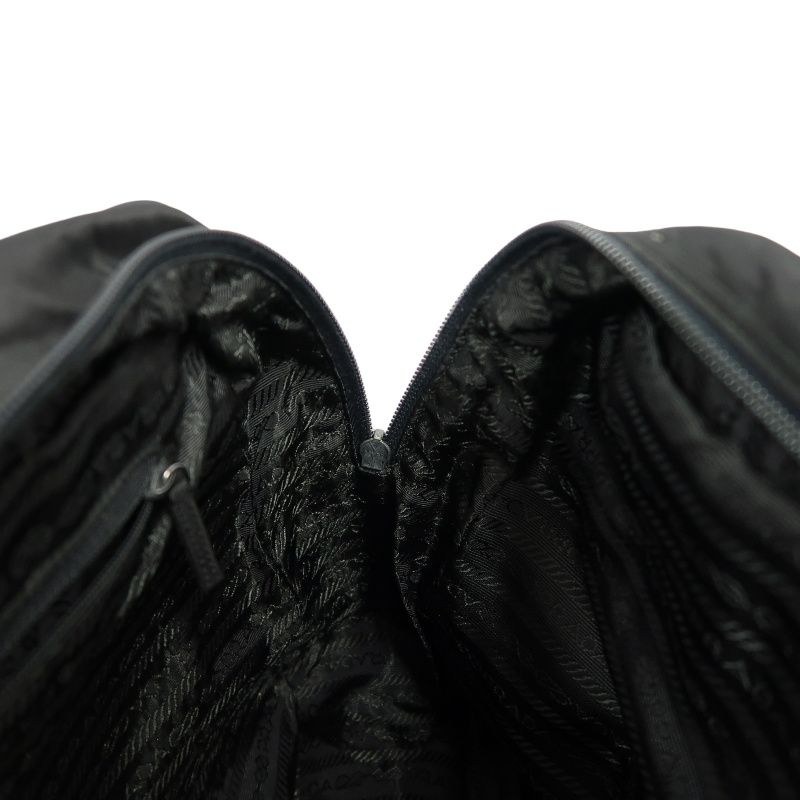 PRADA Black Nylon Mini Boston Shoulder Bag