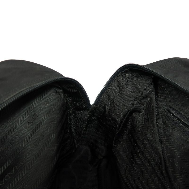 PRADA Black Nylon Mini Boston Shoulder Bag