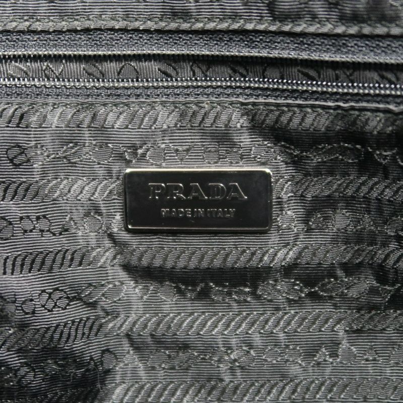 PRADA Black Nylon Mini Boston Shoulder Bag