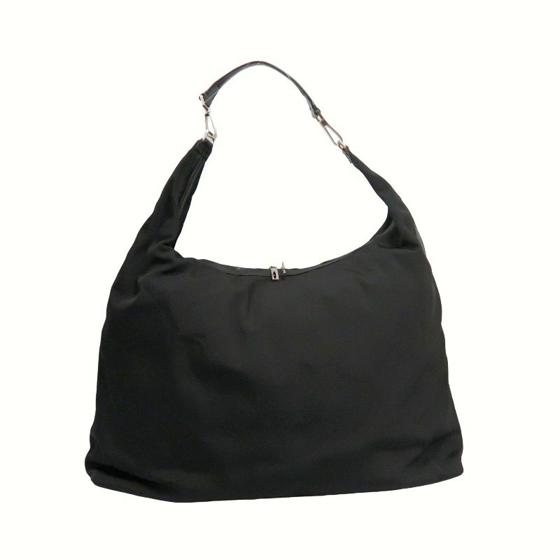 GUCCI Black Canvas Hobo Bag