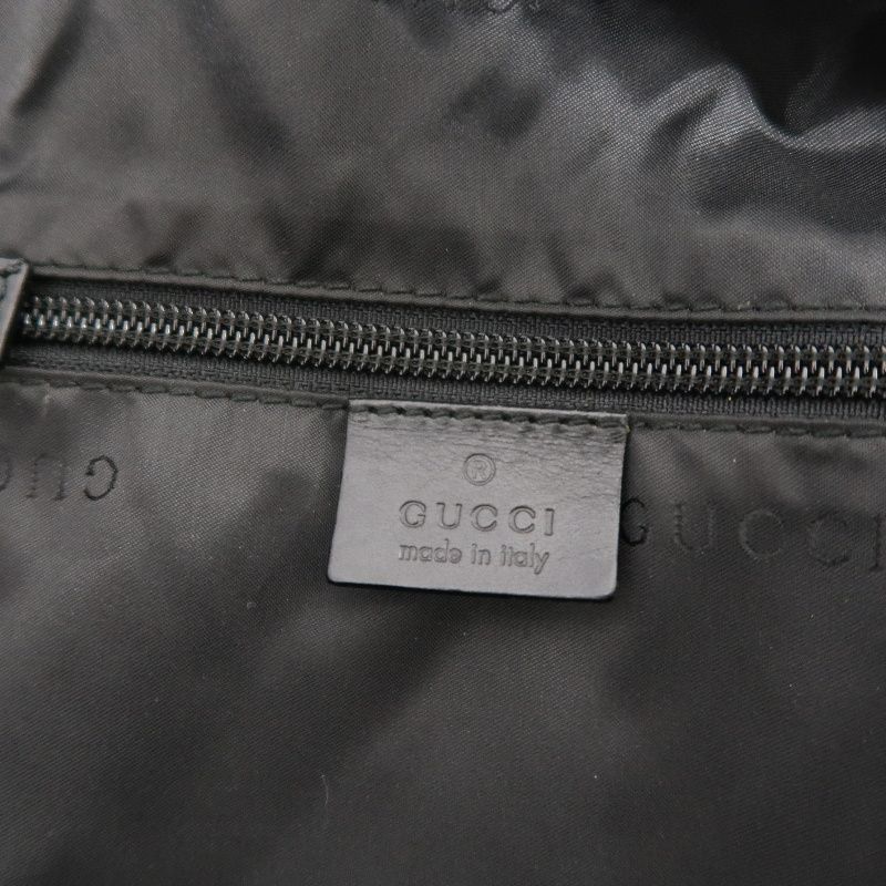 GUCCI Black Canvas Hobo Bag