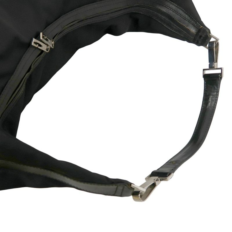 GUCCI Black Canvas Hobo Bag