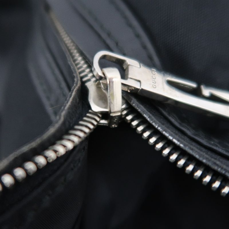 GUCCI Black Canvas Hobo Bag