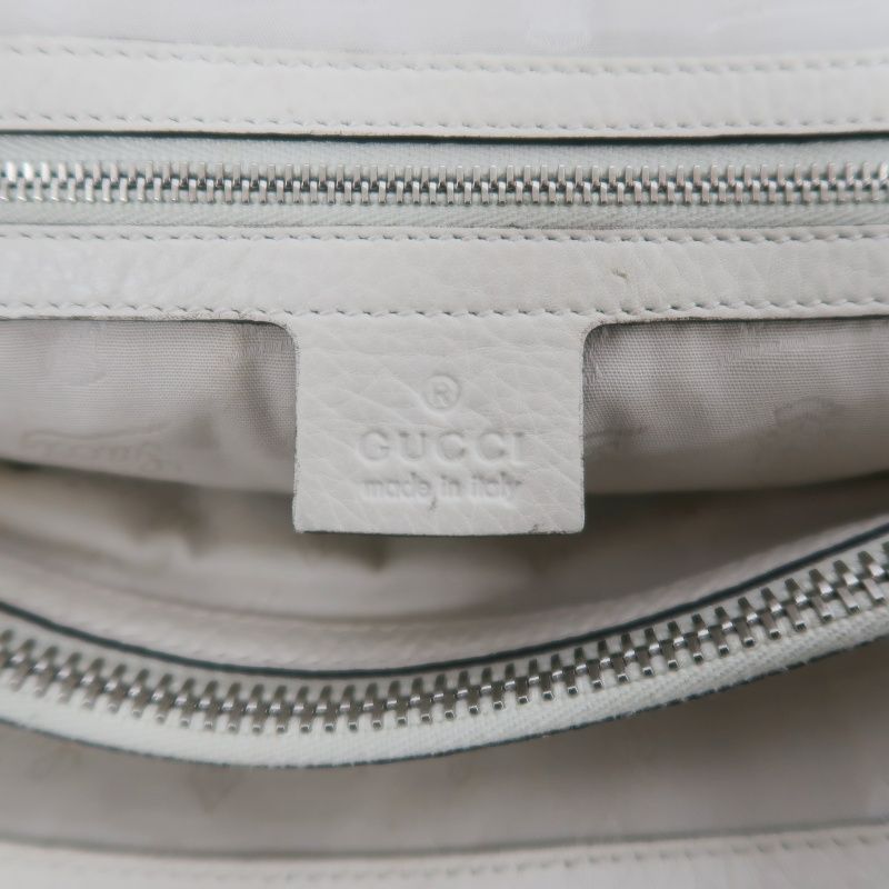 GUCCI Beige GG Canvas Tote Bag with Silver Hardware