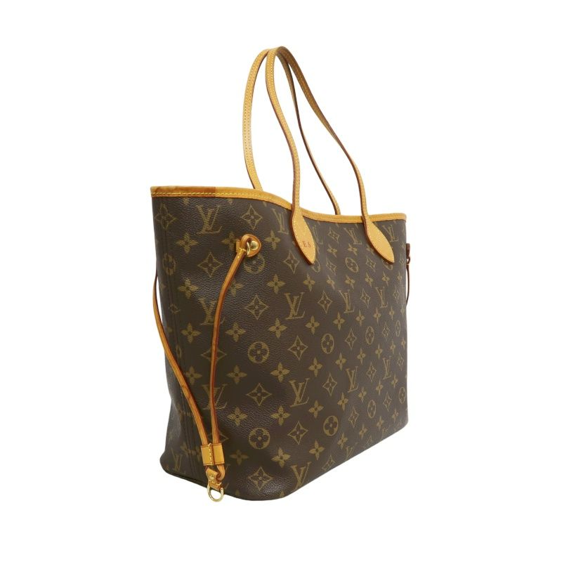 LOUIS VUITTON Neverfull MM Tote Bag in Brown Monogram Canvas with E·S Initials