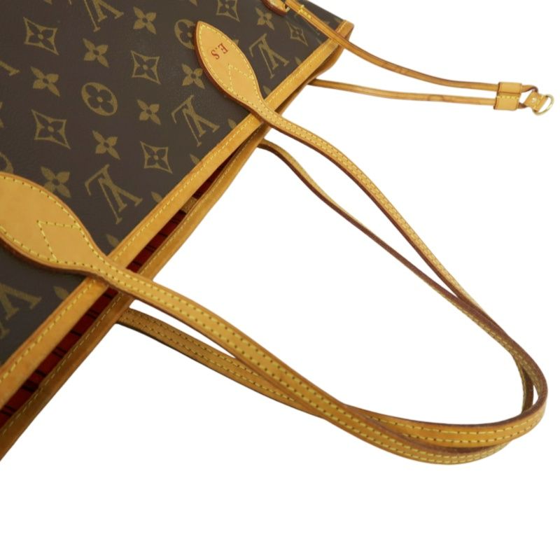 LOUIS VUITTON Neverfull MM Tote Bag in Brown Monogram Canvas with E·S Initials