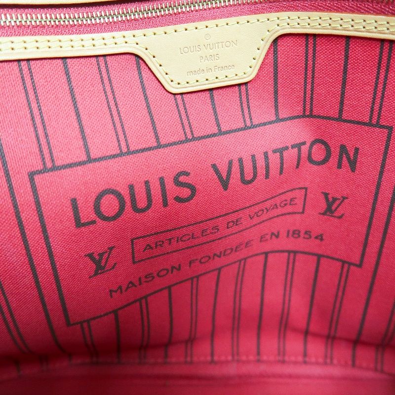 LOUIS VUITTON Neverfull MM Tote Bag in Brown Monogram Canvas with E·S Initials