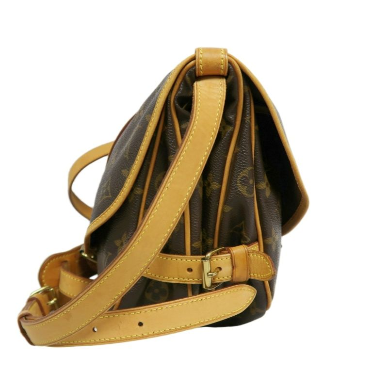 LOUIS VUITTON Saumur 30 Crossbody Bag in Brown Monogram Canvas