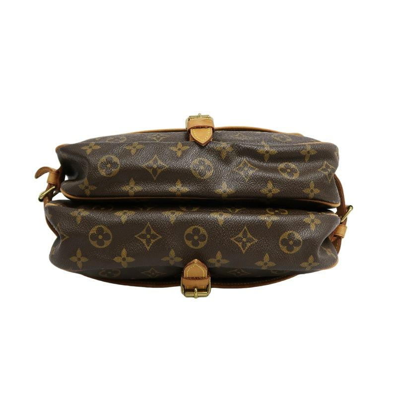 LOUIS VUITTON Saumur 30 Crossbody Bag in Brown Monogram Canvas