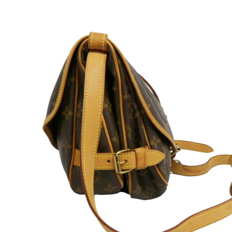 LOUIS VUITTON Saumur 30 Crossbody Bag in Brown Monogram Canvas