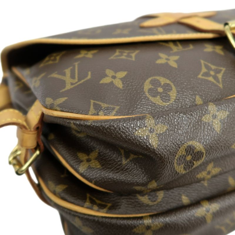 LOUIS VUITTON Saumur 30 Crossbody Bag in Brown Monogram Canvas