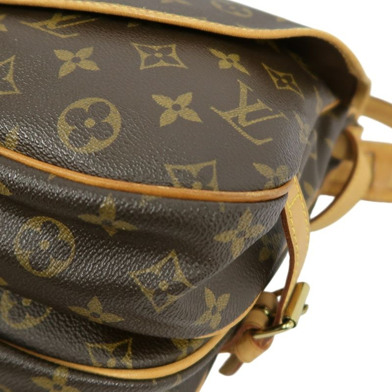 LOUIS VUITTON Saumur 30 Crossbody Bag in Brown Monogram Canvas