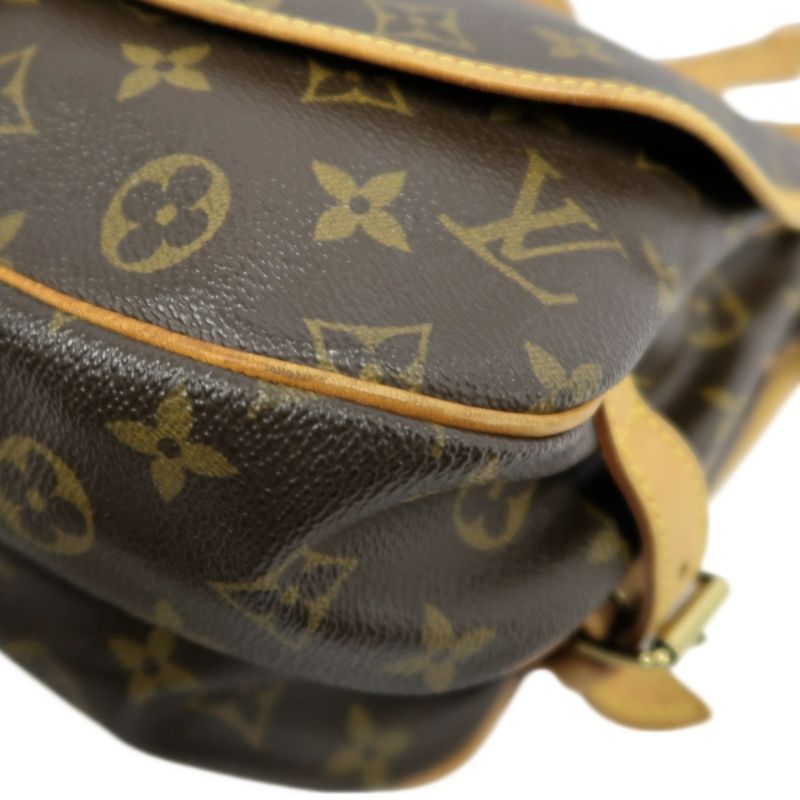 LOUIS VUITTON Saumur 30 Crossbody Bag in Brown Monogram Canvas