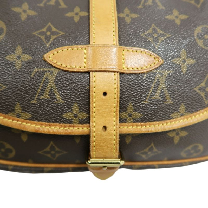LOUIS VUITTON Saumur 30 Crossbody Bag in Brown Monogram Canvas