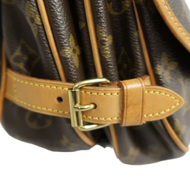 LOUIS VUITTON Saumur 30 Crossbody Bag in Brown Monogram Canvas