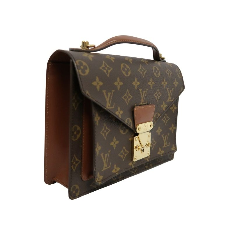 LOUIS VUITTON Monogram Concorde Handbag PVC Brown