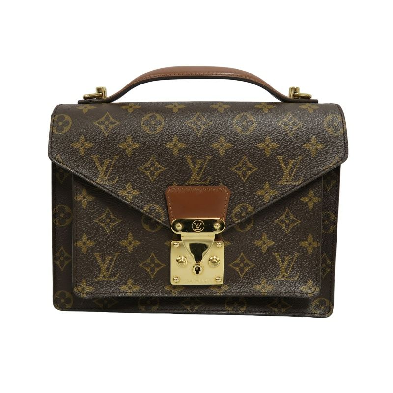 LOUIS VUITTON Monogram Concorde Handbag PVC Brown