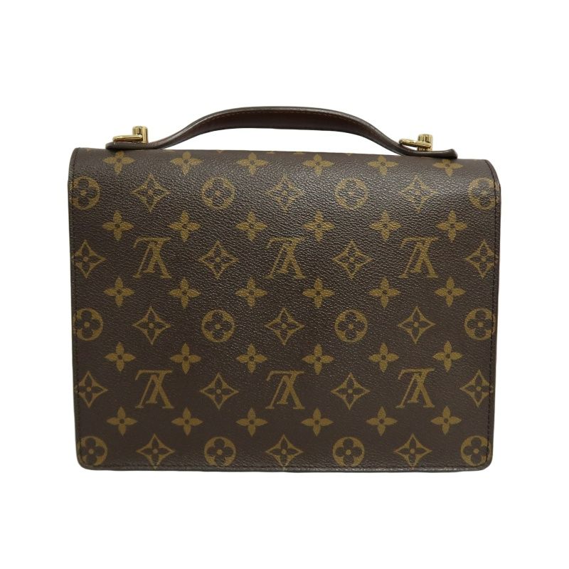 LOUIS VUITTON Monogram Concorde Handbag PVC Brown