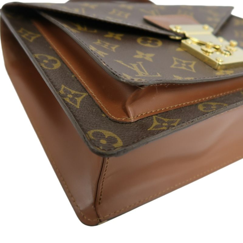 LOUIS VUITTON Monogram Concorde Handbag PVC Brown
