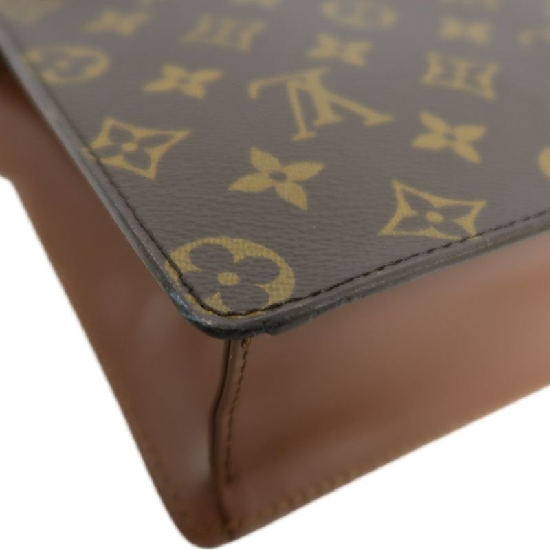 LOUIS VUITTON Monogram Concorde Handbag PVC Brown