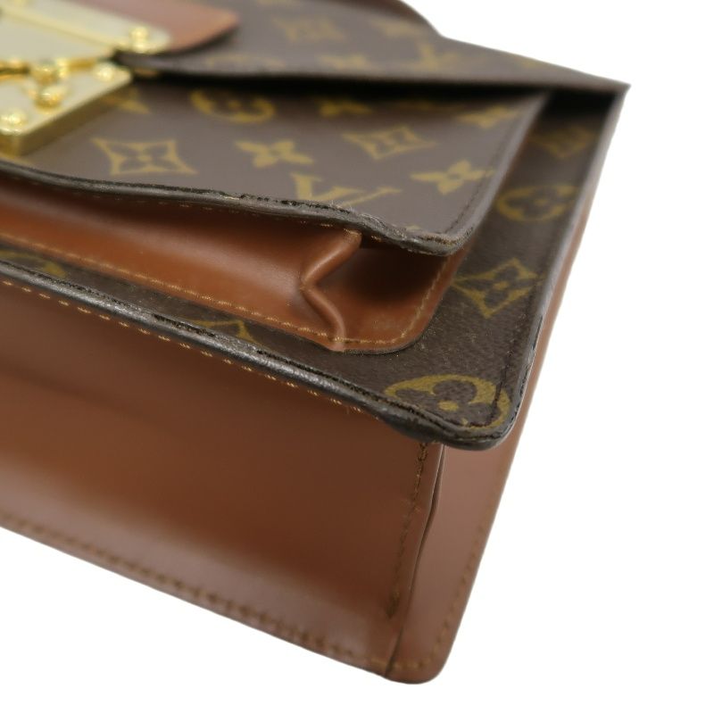 LOUIS VUITTON Monogram Concorde Handbag PVC Brown