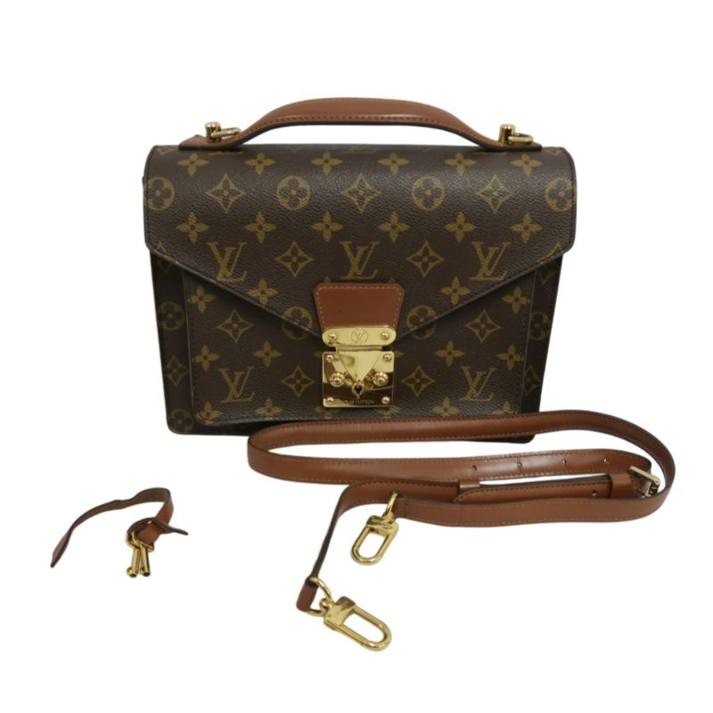 LOUIS VUITTON Monogram Concorde Handbag PVC Brown