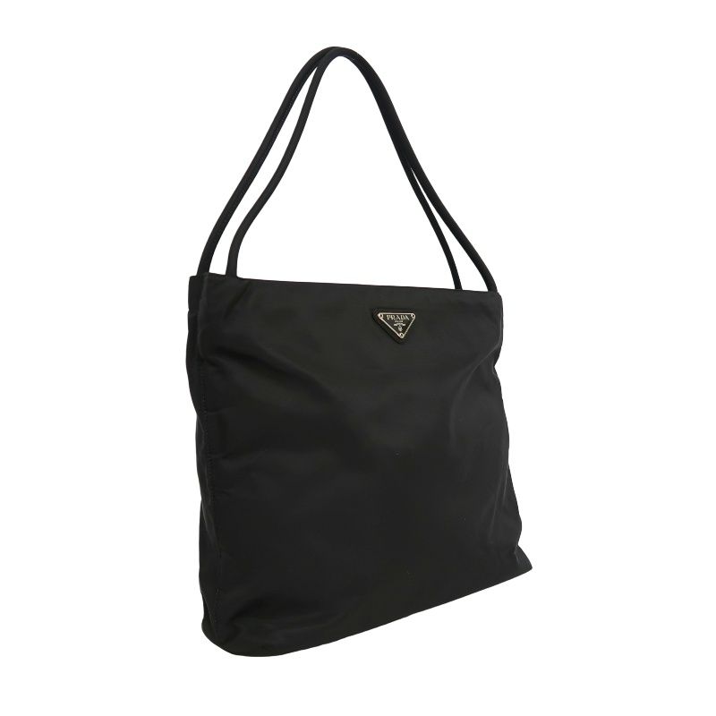 PRADA Nylon Armpit Tote Bag Black