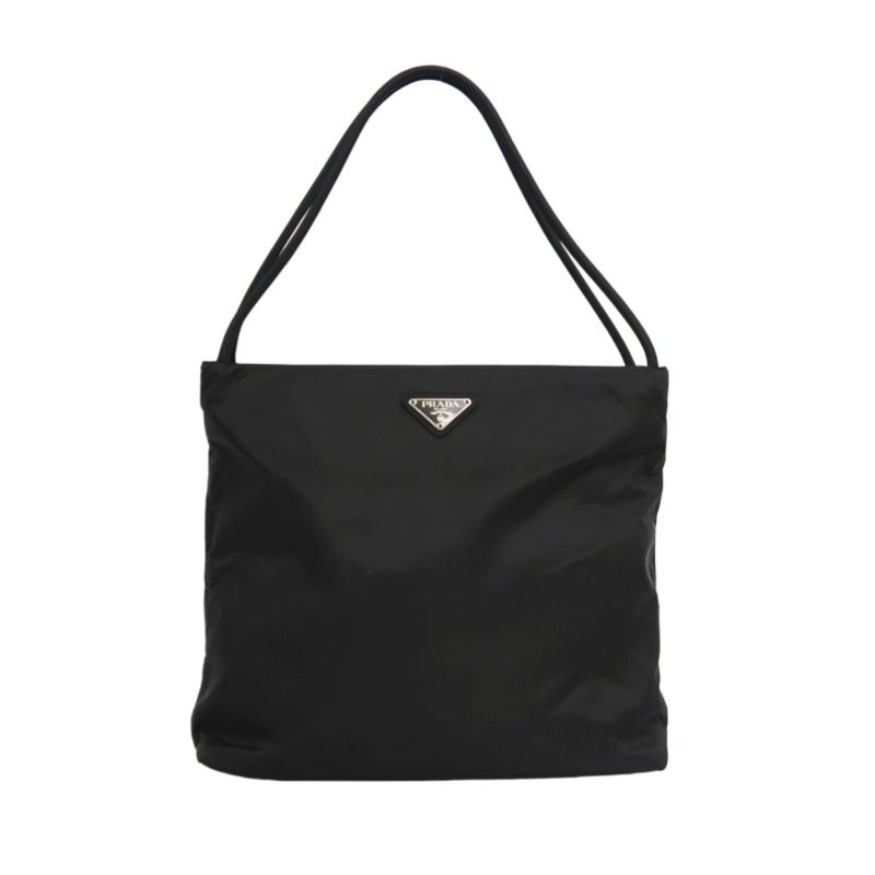 PRADA Nylon Armpit Tote Bag Black