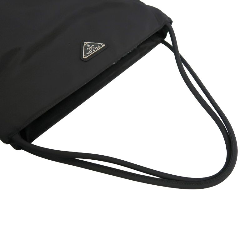 PRADA Nylon Armpit Tote Bag Black