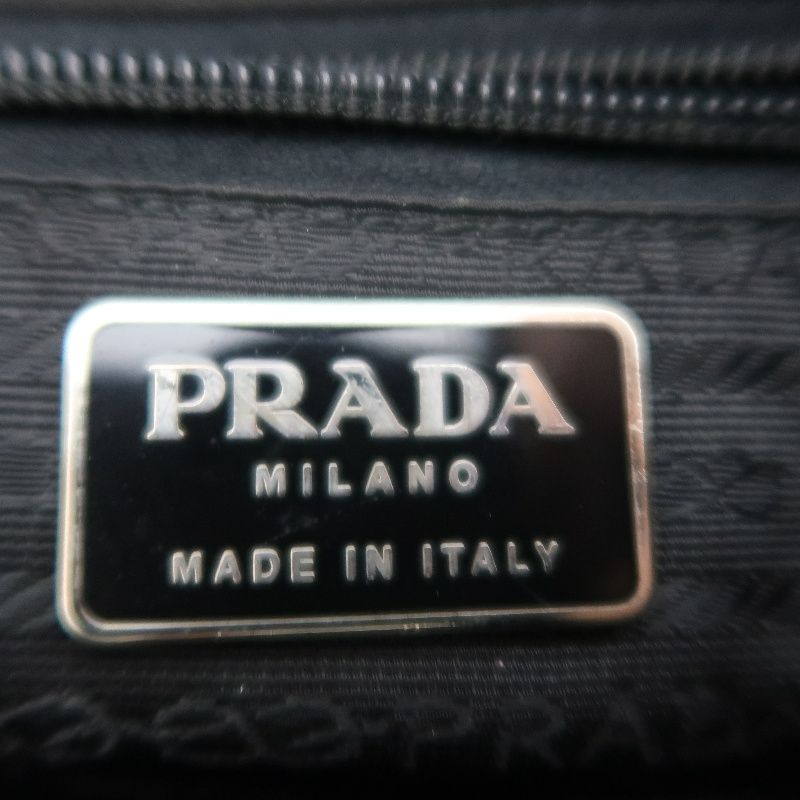 PRADA Nylon Armpit Tote Bag Black