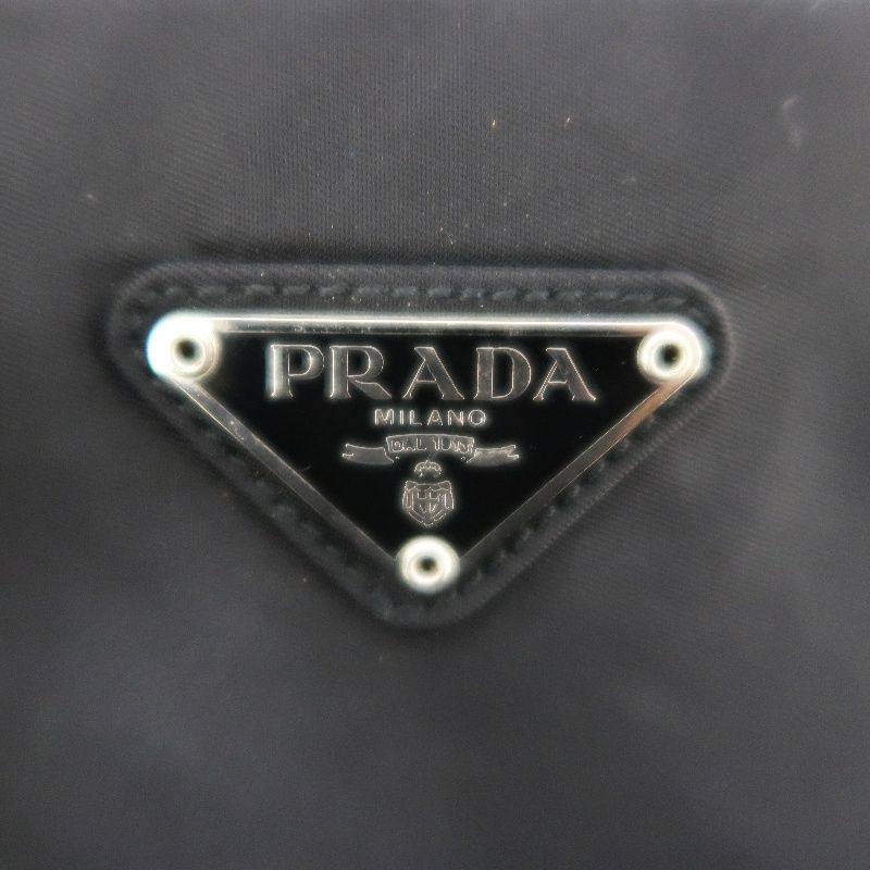 PRADA Nylon Armpit Tote Bag Black