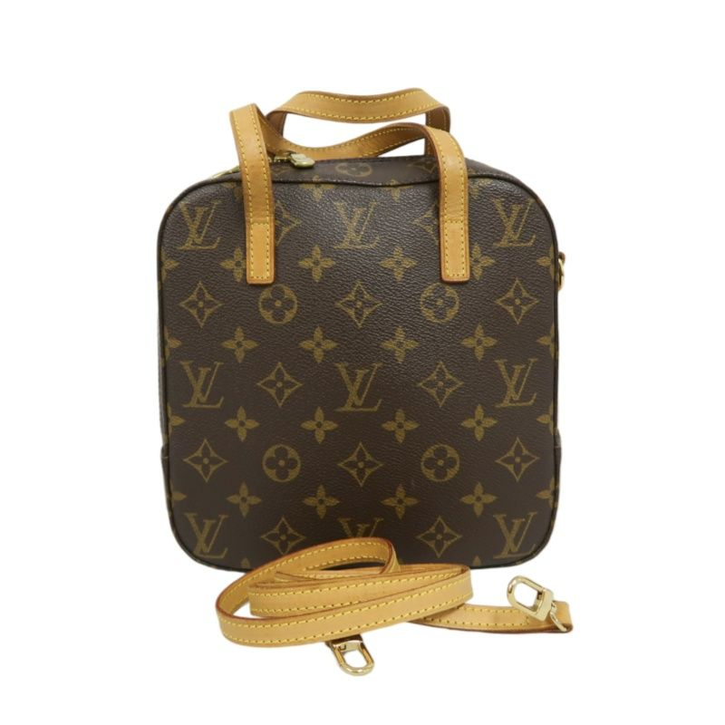 LOUIS VUITTON Spontini Monogram Handbag, Brown