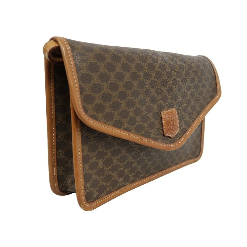 CELINE Brown Monogram PVC Messenger Crossbody Bag