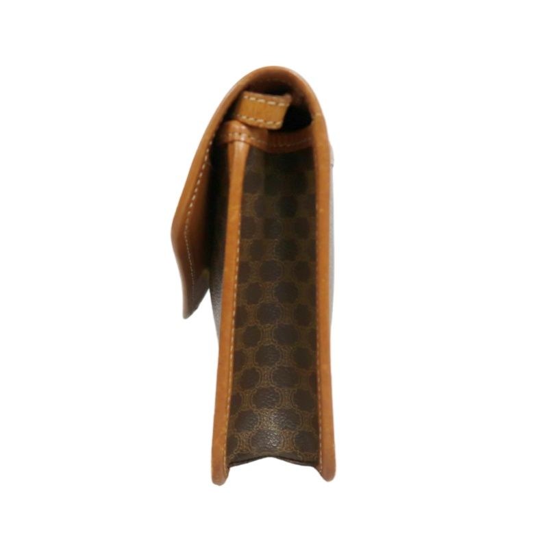CELINE Brown Monogram PVC Messenger Crossbody Bag