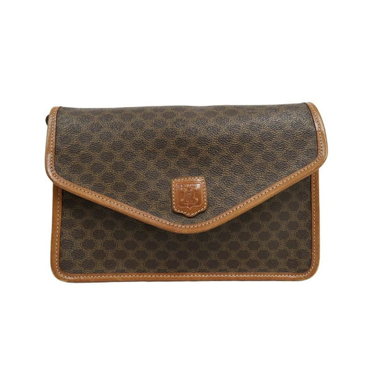 CELINE Brown Monogram PVC Messenger Crossbody Bag