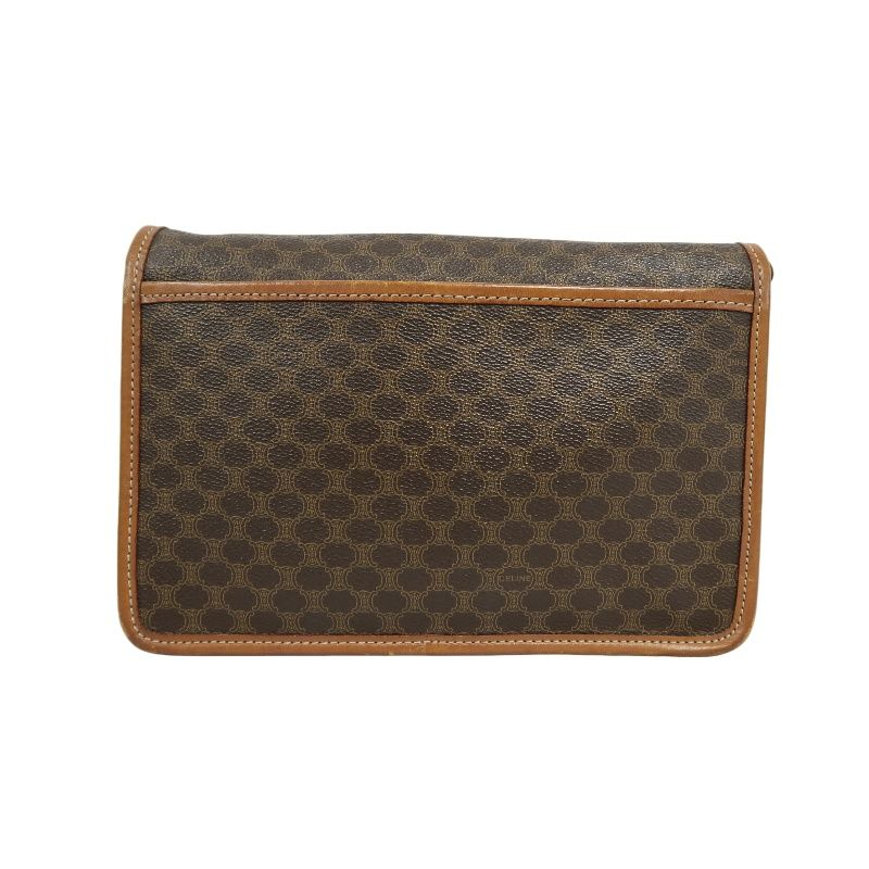 CELINE Brown Monogram PVC Messenger Crossbody Bag
