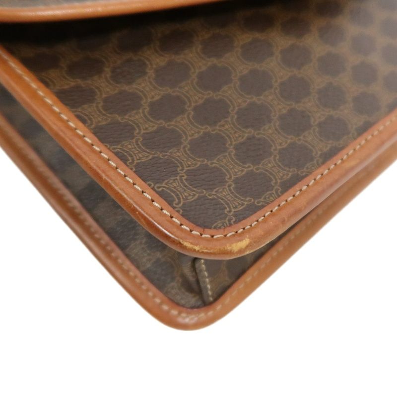 CELINE Brown Monogram PVC Messenger Crossbody Bag