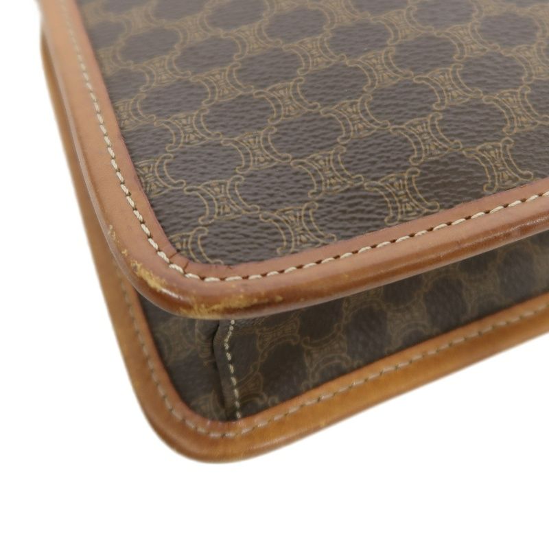 CELINE Brown Monogram PVC Messenger Crossbody Bag