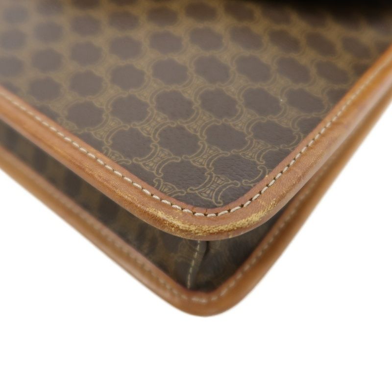 CELINE Brown Monogram PVC Messenger Crossbody Bag